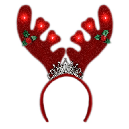 Endless Games Light Up Christmas Reindeer Antlers with Tiara Headband EN3336933